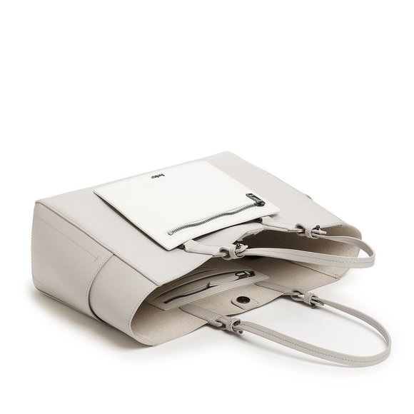 Botkier Leather NY Park Slope Large Tote Dove w/ Pockets Brand New Woman's $298 - Picture 3 of 12